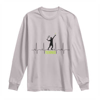 Tennis Lover Heartbeat Long Sleeve Shirt Sports Player Gift - Wonder Print Shop