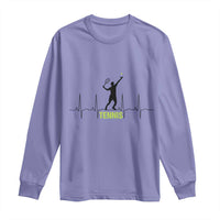 Tennis Lover Heartbeat Long Sleeve Shirt Sports Player Gift - Wonder Print Shop