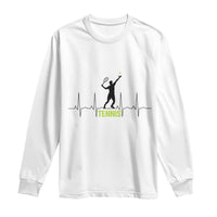 Tennis Lover Heartbeat Long Sleeve Shirt Sports Player Gift - Wonder Print Shop