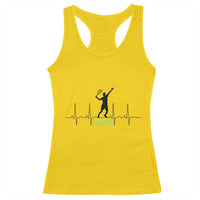 Tennis Lover Heartbeat Racerback Tank Top Sports Player Gift - Wonder Print Shop