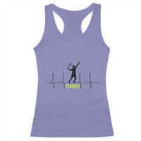 Tennis Lover Heartbeat Racerback Tank Top Sports Player Gift - Wonder Print Shop