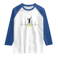 Tennis Lover Heartbeat Raglan Shirt Sports Player Gift - Wonder Print Shop