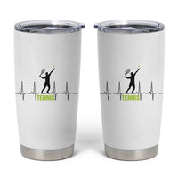 Tennis Lover Heartbeat Tumbler Cup Sports Player Gift - Wonder Print Shop