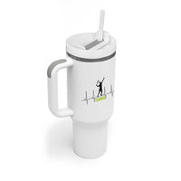 Tennis Lover Heartbeat Tumbler With Handle Sports Player Gift - Wonder Print Shop