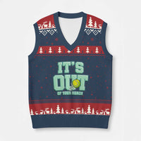 Funny Tennis Player Gift V-Neck Knit Sweater Vest It Is Out Of Your Reach - Wonder Print Shop