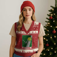 Funny Tennis Quote V-Neck Knit Sweater Vest It Was In - Wonder Print Shop