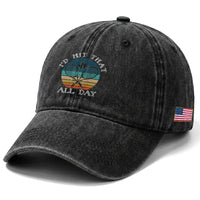 Id Hit That All Day Washed Cotton Baseball Cap Funny Tennis Player Gift