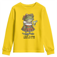 Funny Cinco De Mayo Frog Youth Sweatshirt I Have To Drink Margs
