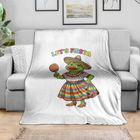 Funny Cinco De Mayo Sexy Frog Throw Blanket Lets Fiesta