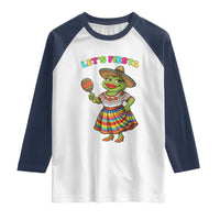 Funny Cinco De Mayo Sexy Frog Raglan Shirt Lets Fiesta
