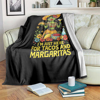 Funny Cinco De Mayo Frog Throw Blanket Just Here For Tacos And Margaritas