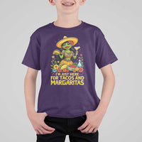 Funny Cinco De Mayo Frog T Shirt For Kid Just Here For Tacos And Margaritas