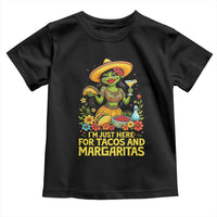 Funny Cinco De Mayo Frog Toddler T Shirt Just Here For Tacos And Margaritas