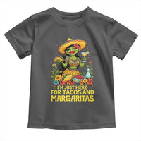 Funny Cinco De Mayo Frog Toddler T Shirt Just Here For Tacos And Margaritas