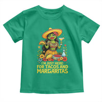 Funny Cinco De Mayo Frog Toddler T Shirt Just Here For Tacos And Margaritas
