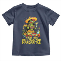 Funny Cinco De Mayo Frog Toddler T Shirt Just Here For Tacos And Margaritas
