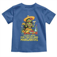 Funny Cinco De Mayo Frog Toddler T Shirt Just Here For Tacos And Margaritas
