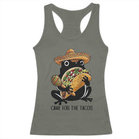 Grumpy Frog Cinco De Mayo Racerback Tank Top Came For The Tacos