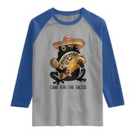 Grumpy Frog Cinco De Mayo Raglan Shirt Came For The Tacos