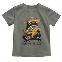 Grumpy Frog Cinco De Mayo Toddler T Shirt Came For The Tacos