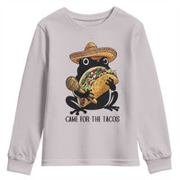 Grumpy Frog Cinco De Mayo Youth Sweatshirt Came For The Tacos