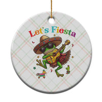 Funny Cinco De Mayo Frog Playing Guitar Ceramic Ornament Lets Fiesta