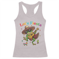 Funny Cinco De Mayo Frog Playing Guitar Racerback Tank Top Lets Fiesta