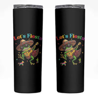 Funny Cinco De Mayo Frog Playing Guitar Skinny Tumbler Lets Fiesta
