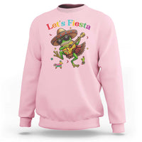 Funny Cinco De Mayo Frog Playing Guitar Sweatshirt Lets Fiesta