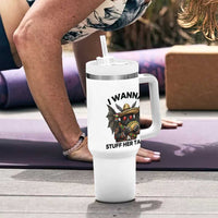 Funny Cinco De Mayo Mothman Tumbler With Handle I Wanna Stuff Her Taco