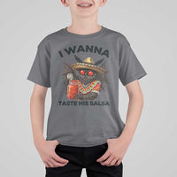 Funny Cinco De Mayo Mothman T Shirt For Kid I Wanna Taste His Salsa