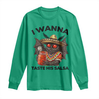 Funny Cinco De Mayo Mothman Long Sleeve Shirt I Wanna Taste His Salsa