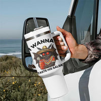 Funny Cinco De Mayo Mothman Tumbler With Handle I Wanna Taste His Salsa