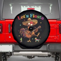 Lets Fiesta Cinco de May Spare Tire Cover Funny Chicken Playing Guitar
