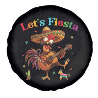 Lets Fiesta Cinco de May Spare Tire Cover Funny Chicken Playing Guitar