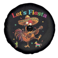 Lets Fiesta Cinco de May Spare Tire Cover Funny Chicken Playing Guitar