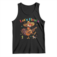 Lets Fiesta Cinco de May Tank Top Funny Chicken Playing Guitar