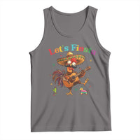Lets Fiesta Cinco de May Tank Top Funny Chicken Playing Guitar