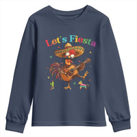 Lets Fiesta Cinco de May Youth Sweatshirt Funny Chicken Playing Guitar