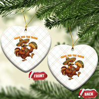 Funny Cinco De Mayo Chicken Ceramic Ornament Came For The Tacos