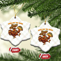 Funny Cinco De Mayo Chicken Ceramic Ornament Came For The Tacos