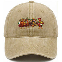 Funny Cinco De Mayo Chicken Squad Washed Cotton Baseball Cap Mexican Party Celebration Gift