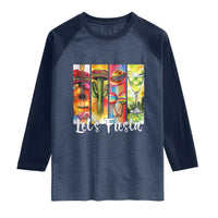 Lets Fiesta Raglan Shirt Funny Cinco De Mayo Party Celebration
