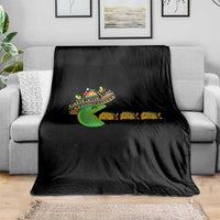 Cinco De Mayo Retro Game Throw Blanket Funny Sombrero Character Chasing Taco Cat