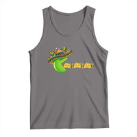 Cinco De Mayo Retro Game Tank Top Funny Sombrero Character Chasing Taco Cat