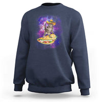 Funny Cinco De Mayo Cat Sweatshirt Astronaut Kitten Flying A Taco