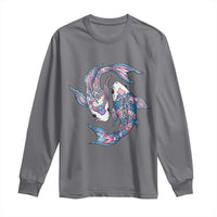 Transgender Ally Koi Fish Long Sleeve Shirt Funny Japanese Art Graphic