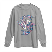 Transgender Ally Koi Fish Long Sleeve Shirt Funny Japanese Art Graphic