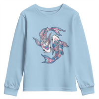 Transgender Ally Koi Fish Youth Sweatshirt Funny Japanese Art Graphic