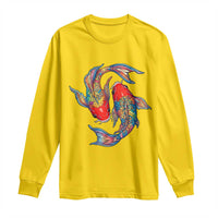 Rainbow Koi Fish LGBTQ Pride Long Sleeve Shirt Colorful Japanese Carp